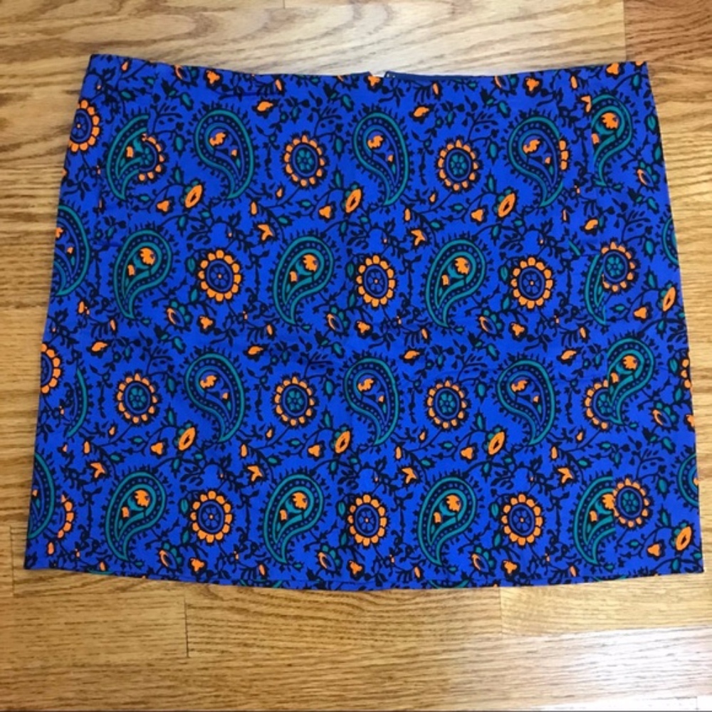 J. Crew Paisley Printed Mini Skirt Size 12